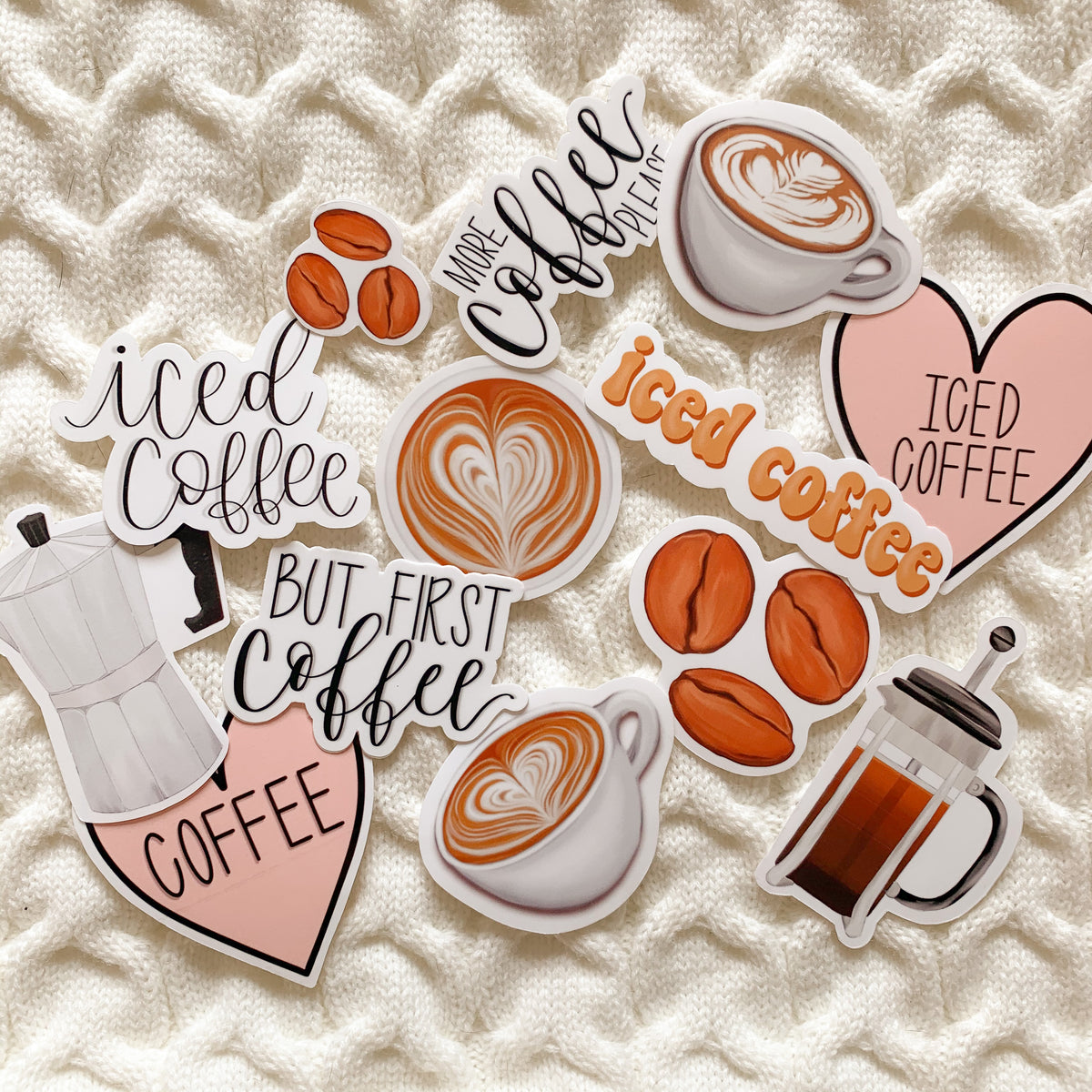 powered by iced coffee sticker, gifts for coffee lovers, coffee gifts, –  The Vinyl Rose