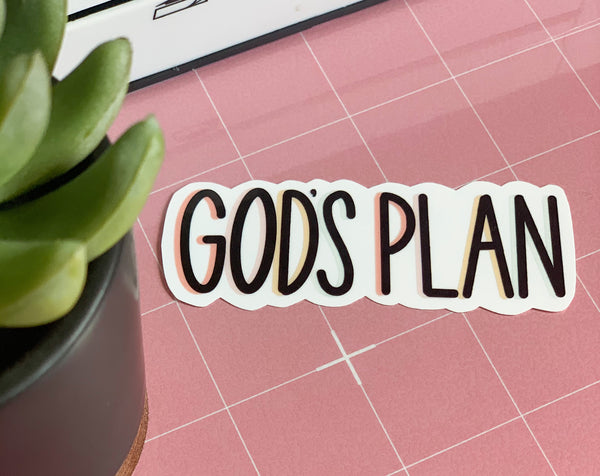 God's Plan Vinyl Sticker - WithLiftedHandsCo