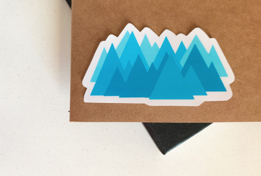 Blue Mountains Vinyl Sticker - WithLiftedHandsCo