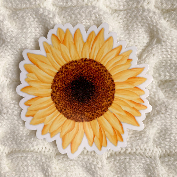 Sunflower Vinyl Sticker - WithLiftedHandsCo