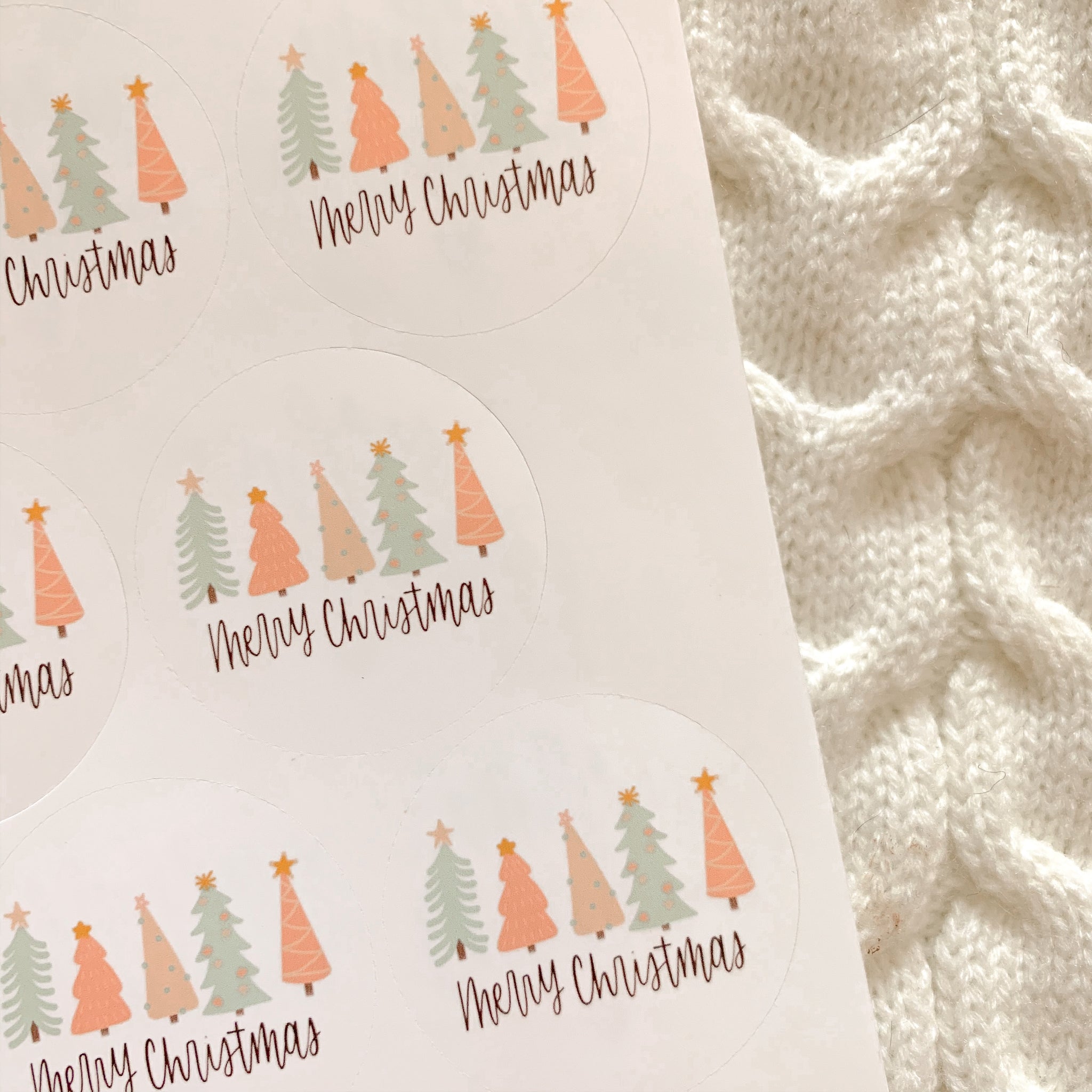 Christmas Trees Packaging Stickers - WithLiftedHandsCo