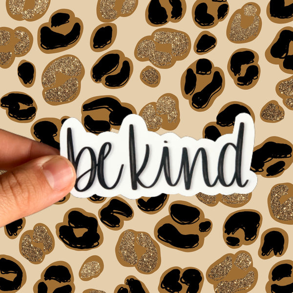 Be Kind Black Vinyl Sticker - WithLiftedHandsCo