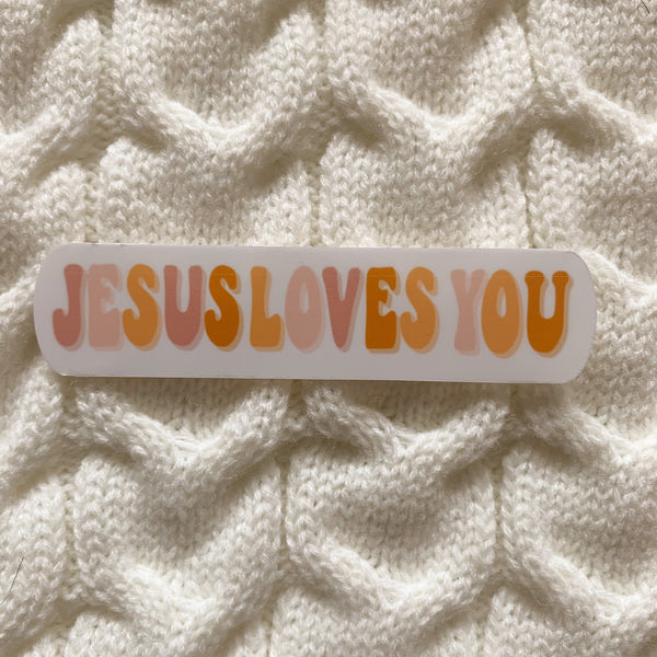 Jesus Loves You Vinyl Sticker - WithLiftedHandsCo