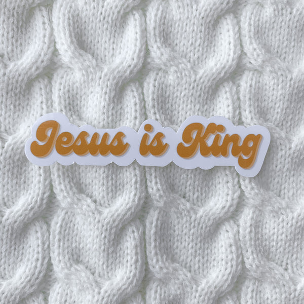 Jesus is King Vinyl Sticker - WithLiftedHandsCo