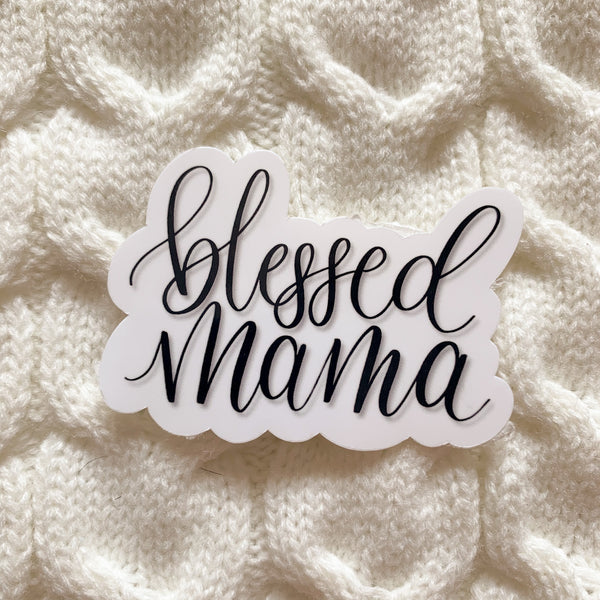 Blessed Mama Vinyl Sticker - WithLiftedHandsCo