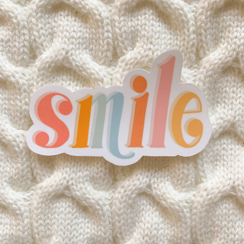 Smile Vinyl Sticker - WithLiftedHandsCo