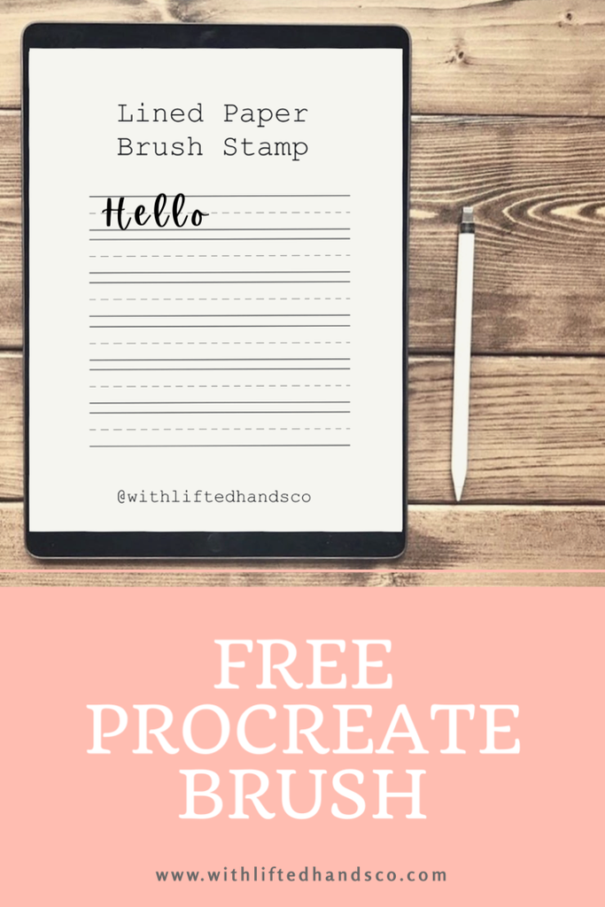 Free Procreate Brush Stamp for iPad Lettering!