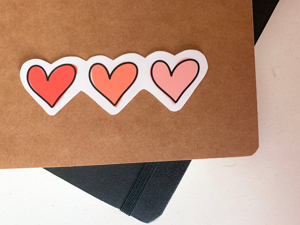 Mini Hearts Vinyl Sticker - WithLiftedHandsCo