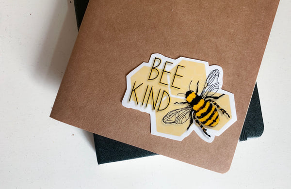 Bee Kind Vinyl Sticker - WithLiftedHandsCo