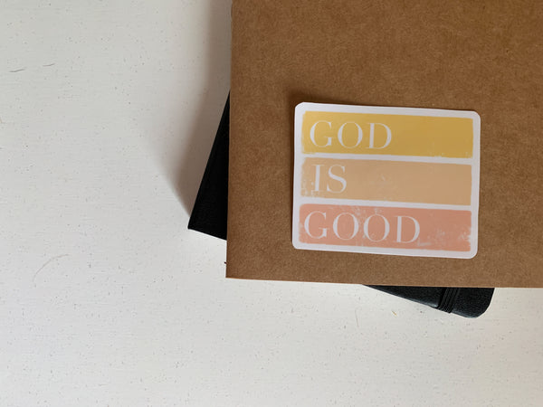 God is Good Vinyl Sticker - WithLiftedHandsCo