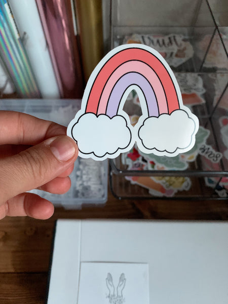 Rainbow Clouds Vinyl Sticker - WithLiftedHandsCo