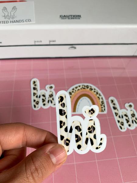 Leopard Print Hi Vinyl Sticker - WithLiftedHandsCo