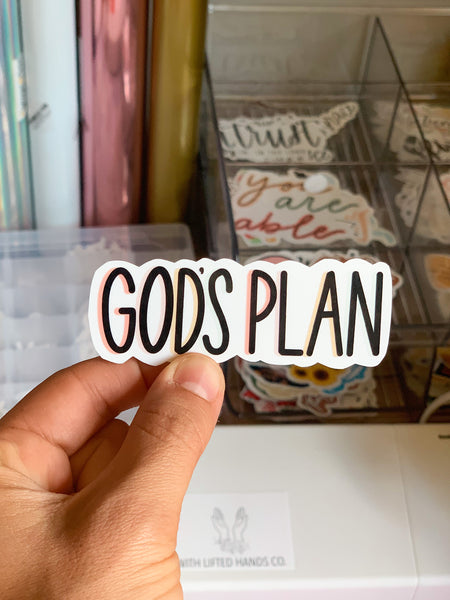 God's Plan Vinyl Sticker - WithLiftedHandsCo
