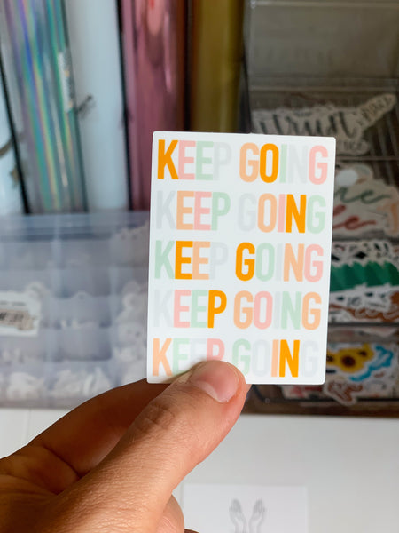 Keep Going Vinyl Sticker - WithLiftedHandsCo