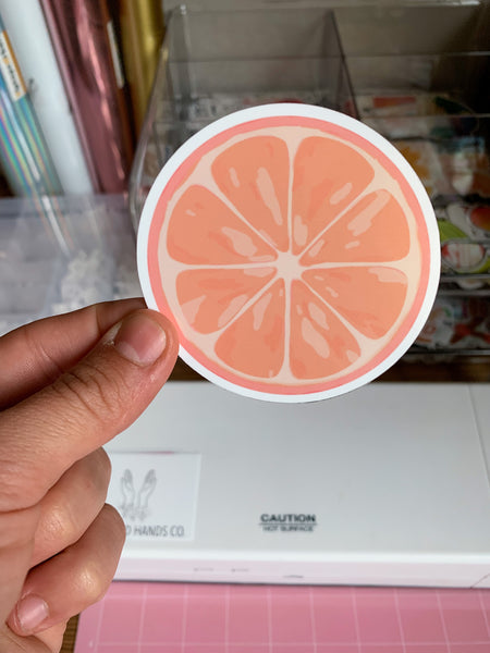 Grapefruit Vinyl Sticker - WithLiftedHandsCo