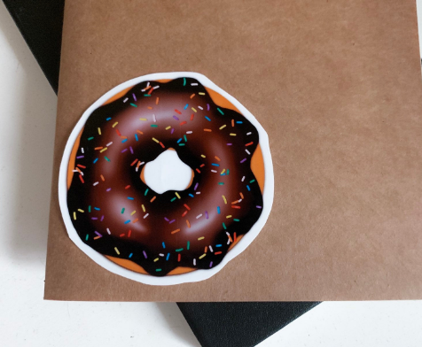 Chocolate Donut Vinyl Sticker - WithLiftedHandsCo