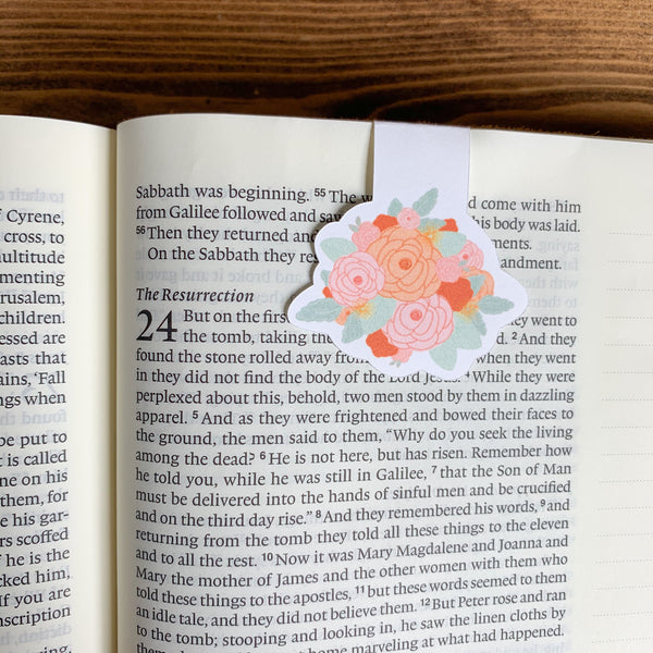 Pastel Bouquet Magnetic Bookmark - WithLiftedHandsCo