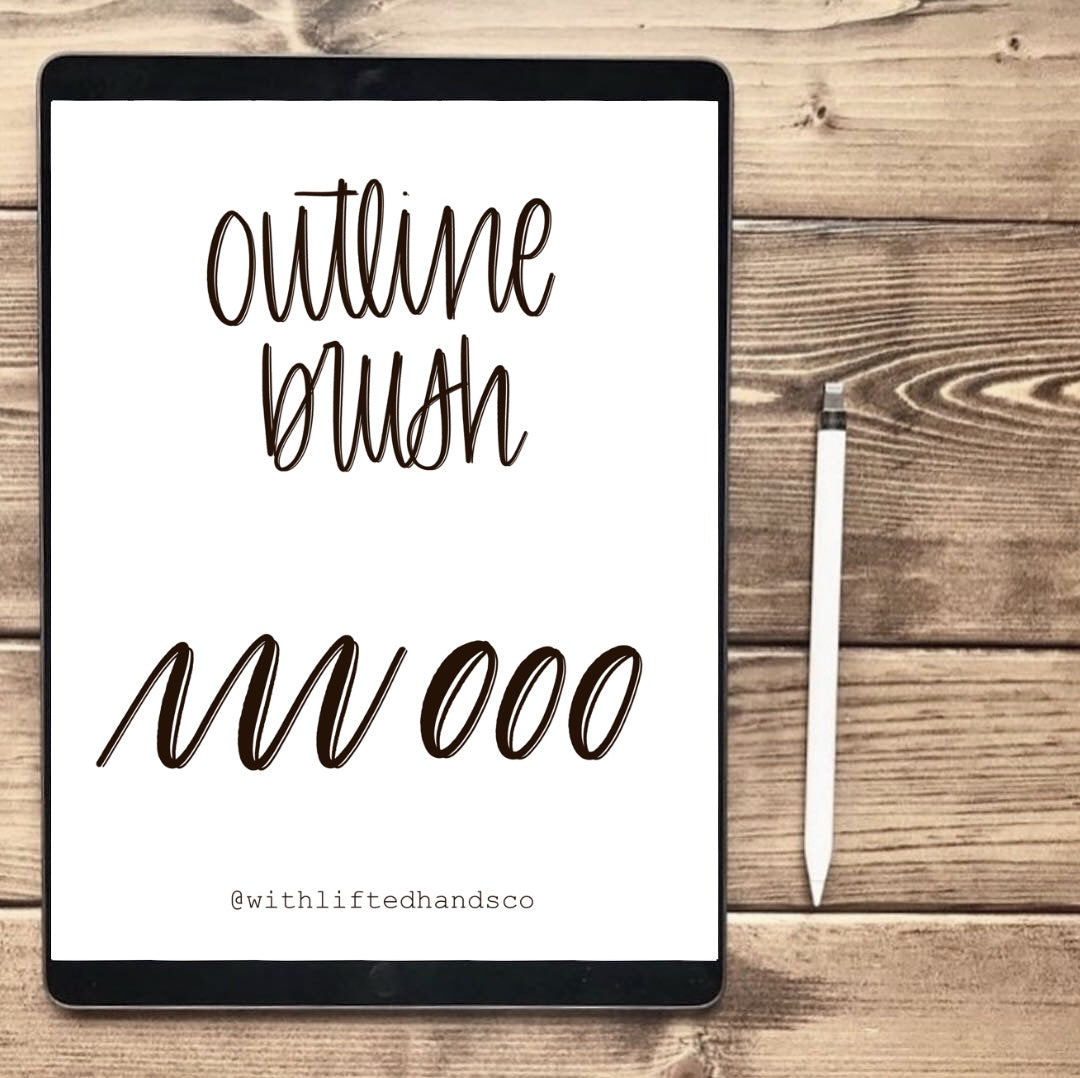 Outline Procreate Brush - WithLiftedHandsCo