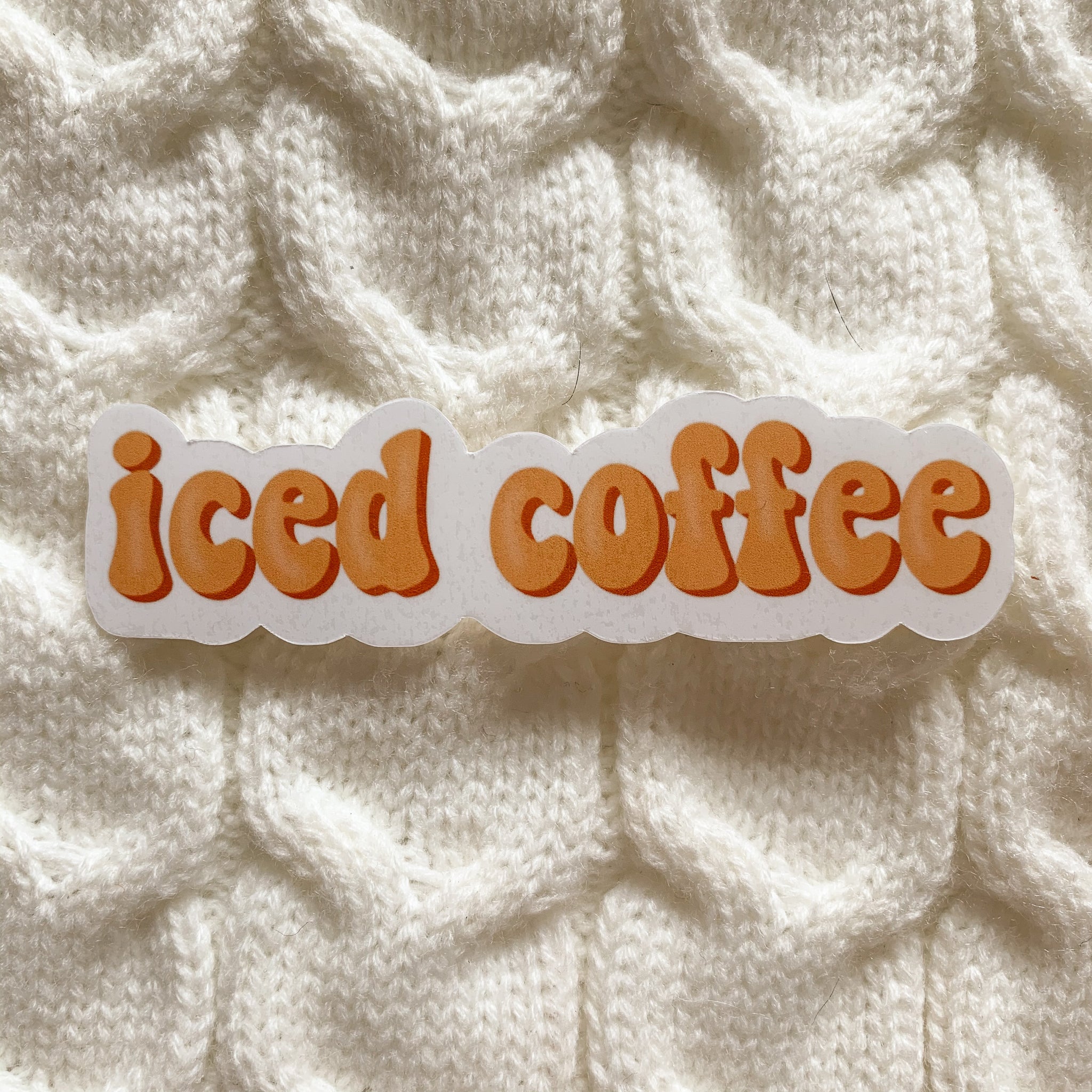Iced Coffee Retro Vinyl Sticker - WithLiftedHandsCo