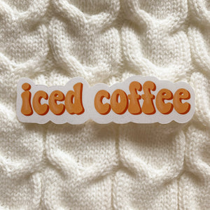 Iced Coffee Retro Vinyl Sticker - WithLiftedHandsCo