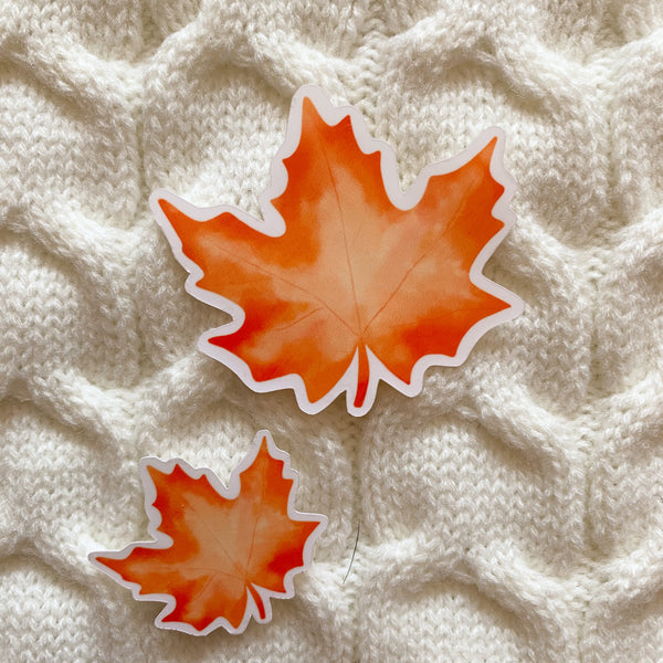 Maple Leaf Fall Vinyl Sticker - WithLiftedHandsCo