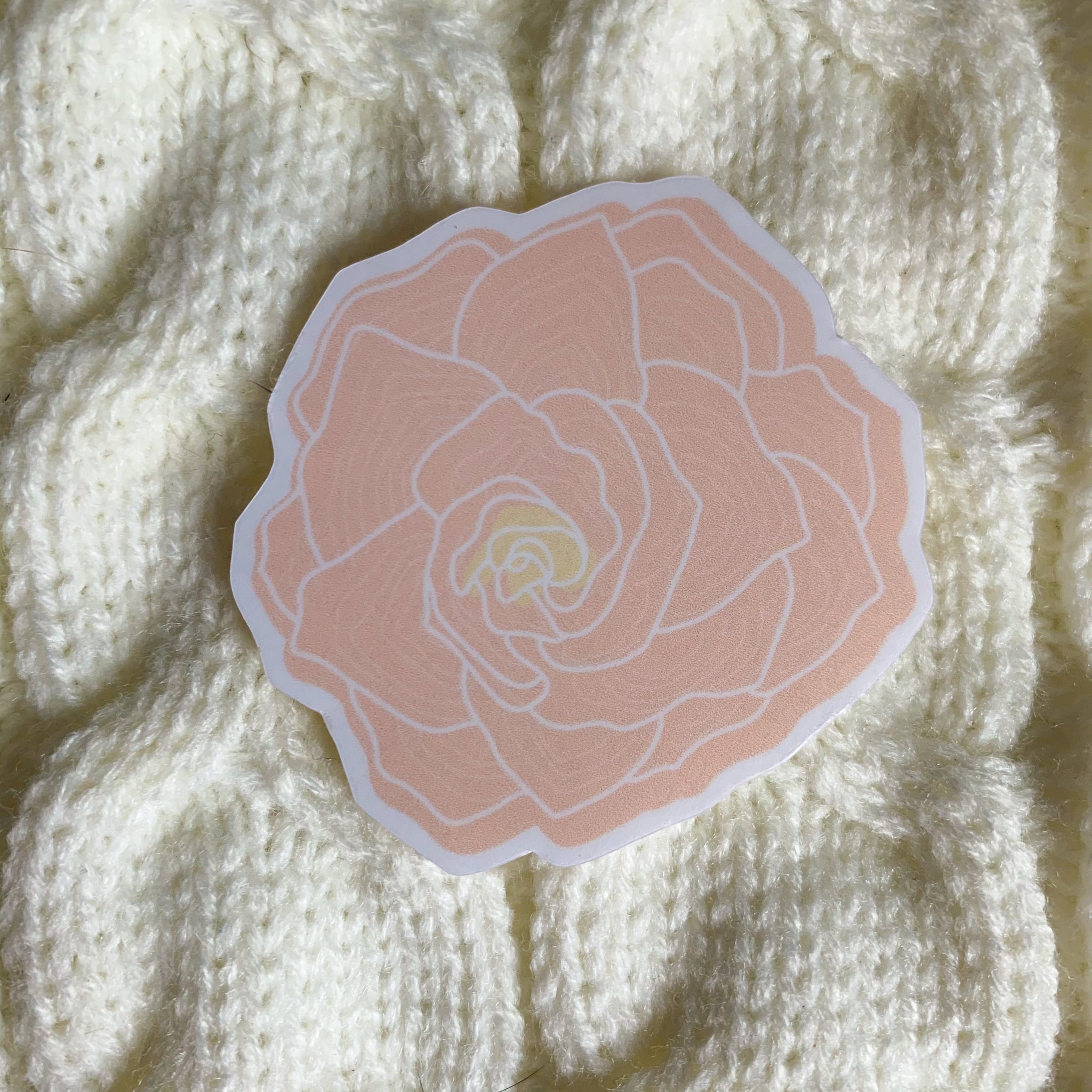 Gardenia Flower Vinyl Sticker - WithLiftedHandsCo