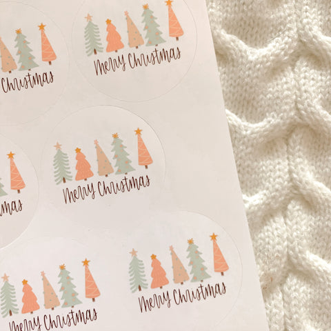 Christmas Trees Packaging Stickers - WithLiftedHandsCo