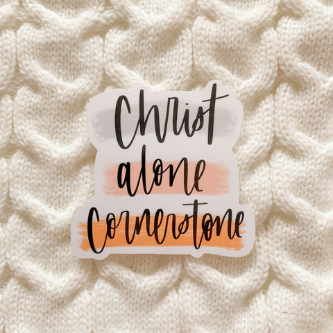 Christ Alone Vinyl Sticker - WithLiftedHandsCo