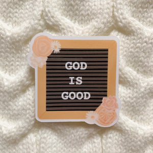 God is Good Letterboard Vinyl Sticker - WithLiftedHandsCo