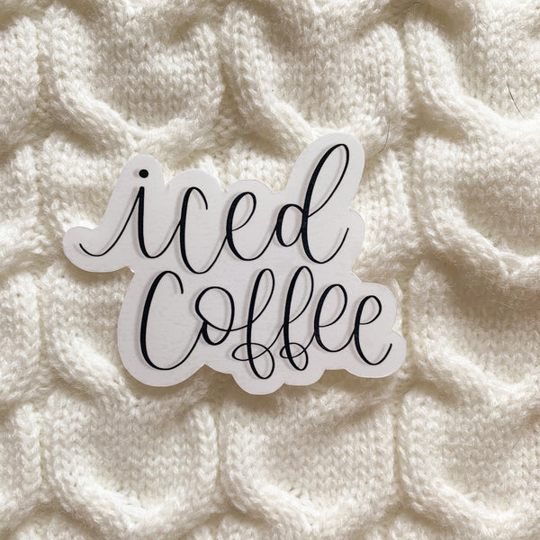 Iced Coffee Vinyl Sticker - WithLiftedHandsCo