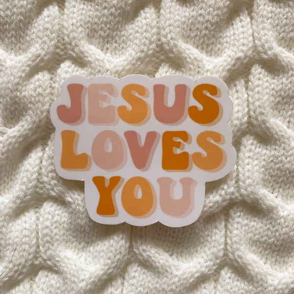 Jesus Loves You Vinyl Sticker - WithLiftedHandsCo