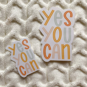 Yes You Can Vinyl Sticker - WithLiftedHandsCo