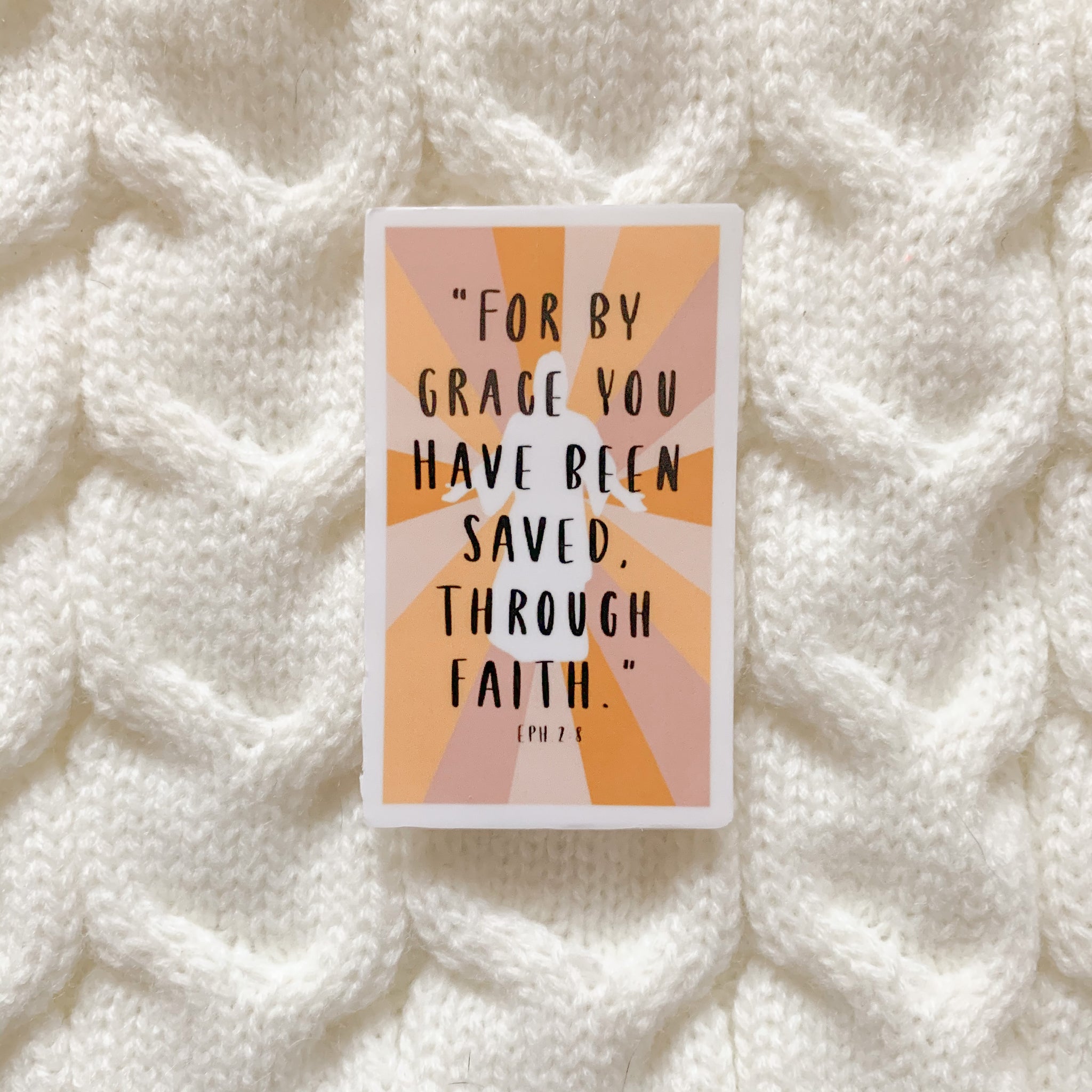 By Grace Through Faith Vinyl Sticker - WithLiftedHandsCo