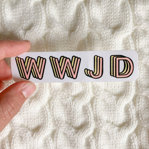 WWJD Vinyl Sticker - WithLiftedHandsCo