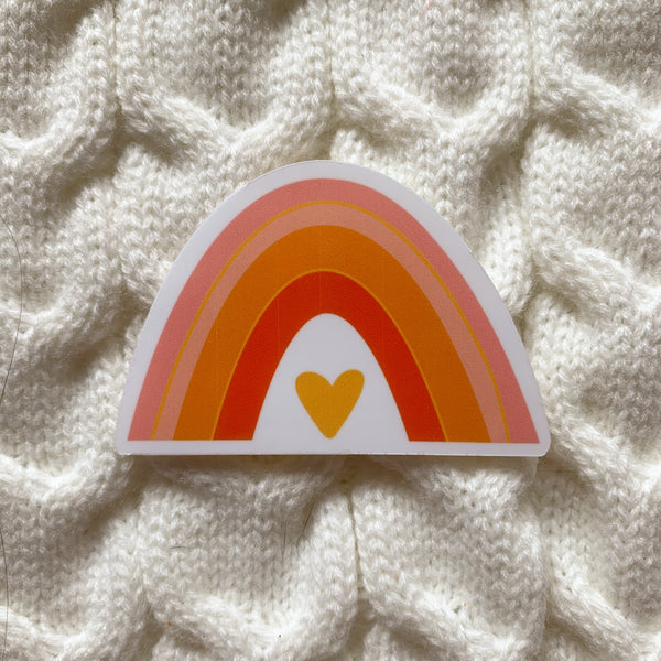 Rainbow Heart Vinyl Sticker - WithLiftedHandsCo
