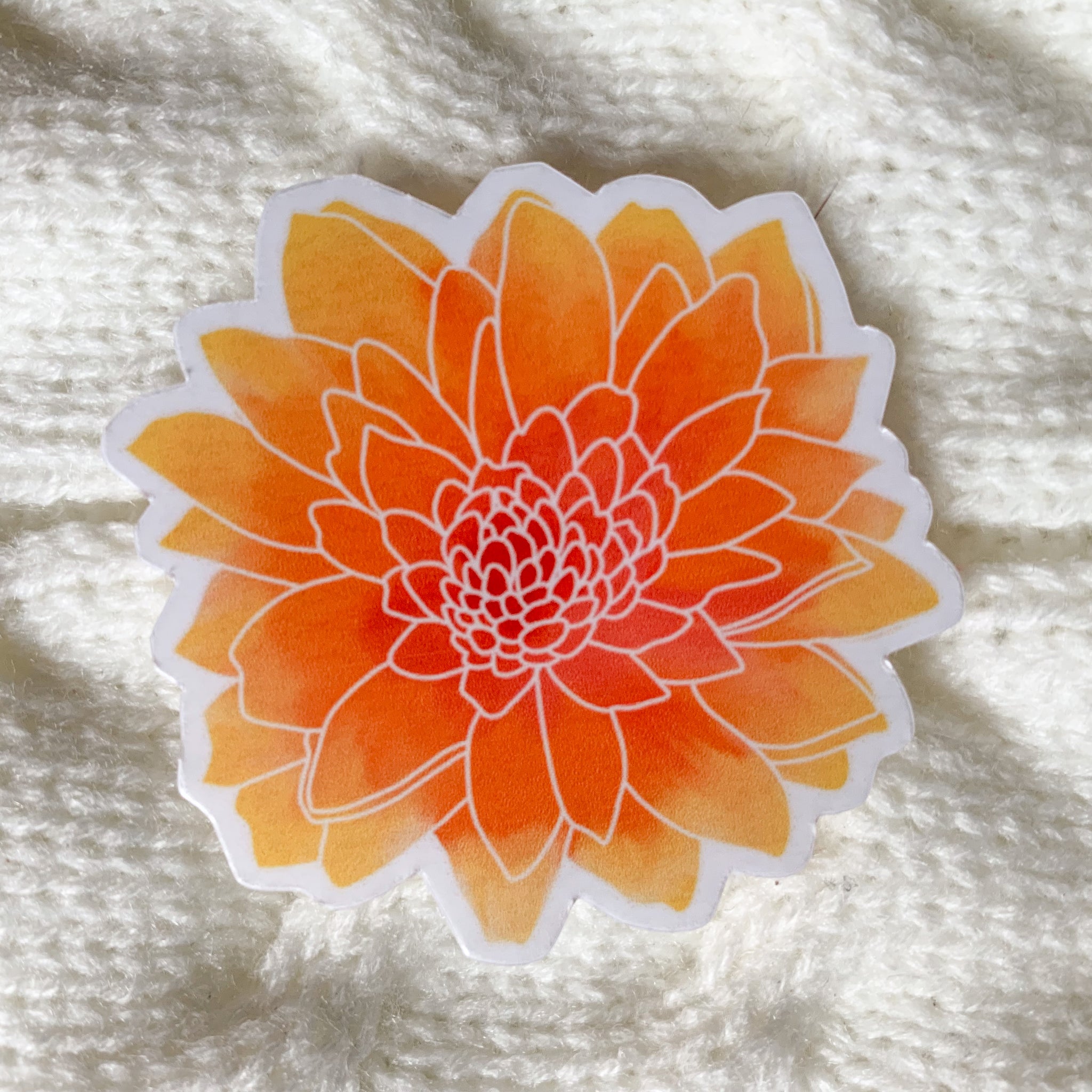 Chrysanthemum Flower Vinyl Sticker - WithLiftedHandsCo