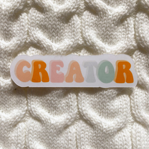 Creator Vinyl Sticker - WithLiftedHandsCo