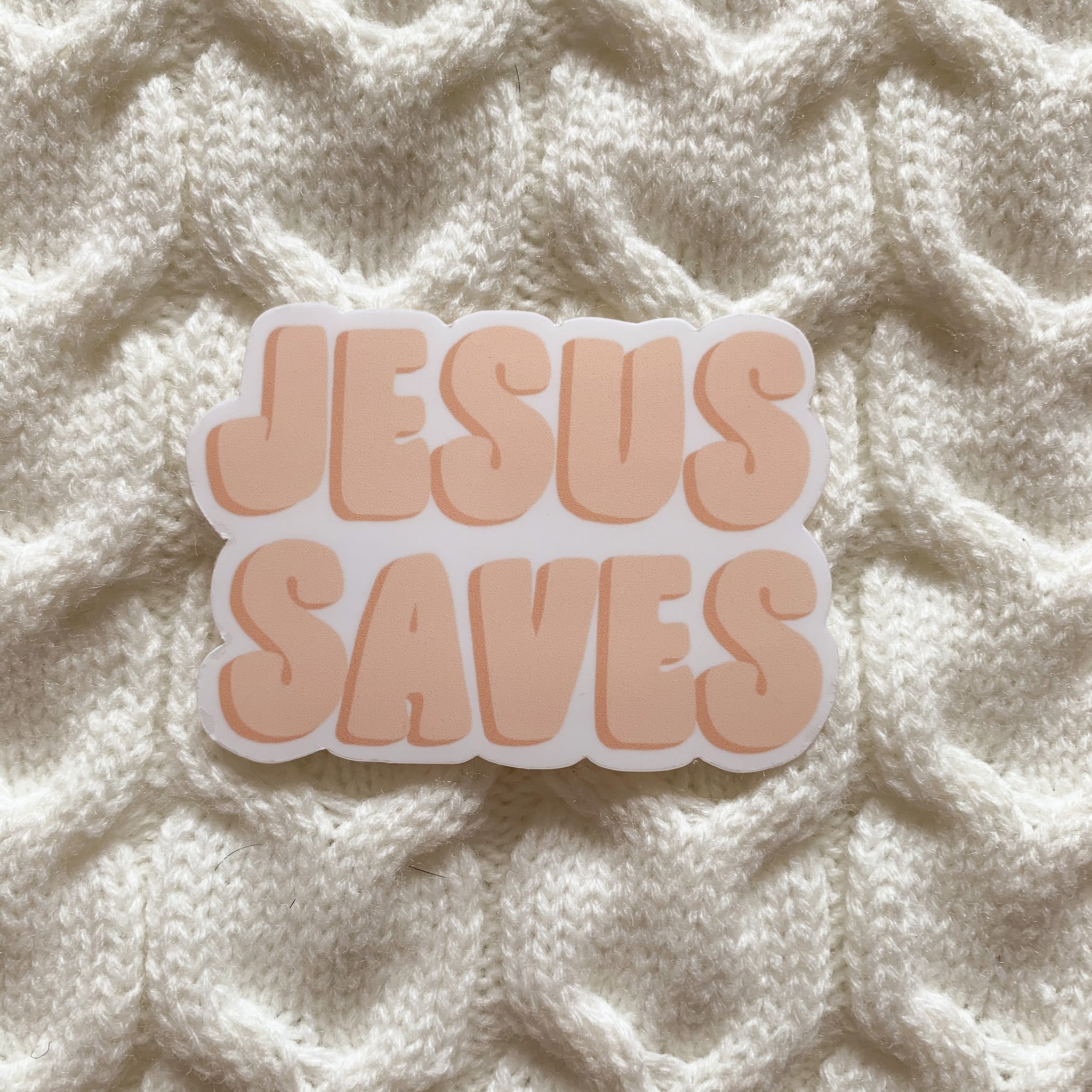 Jesus Saves Vinyl Sticker - WithLiftedHandsCo