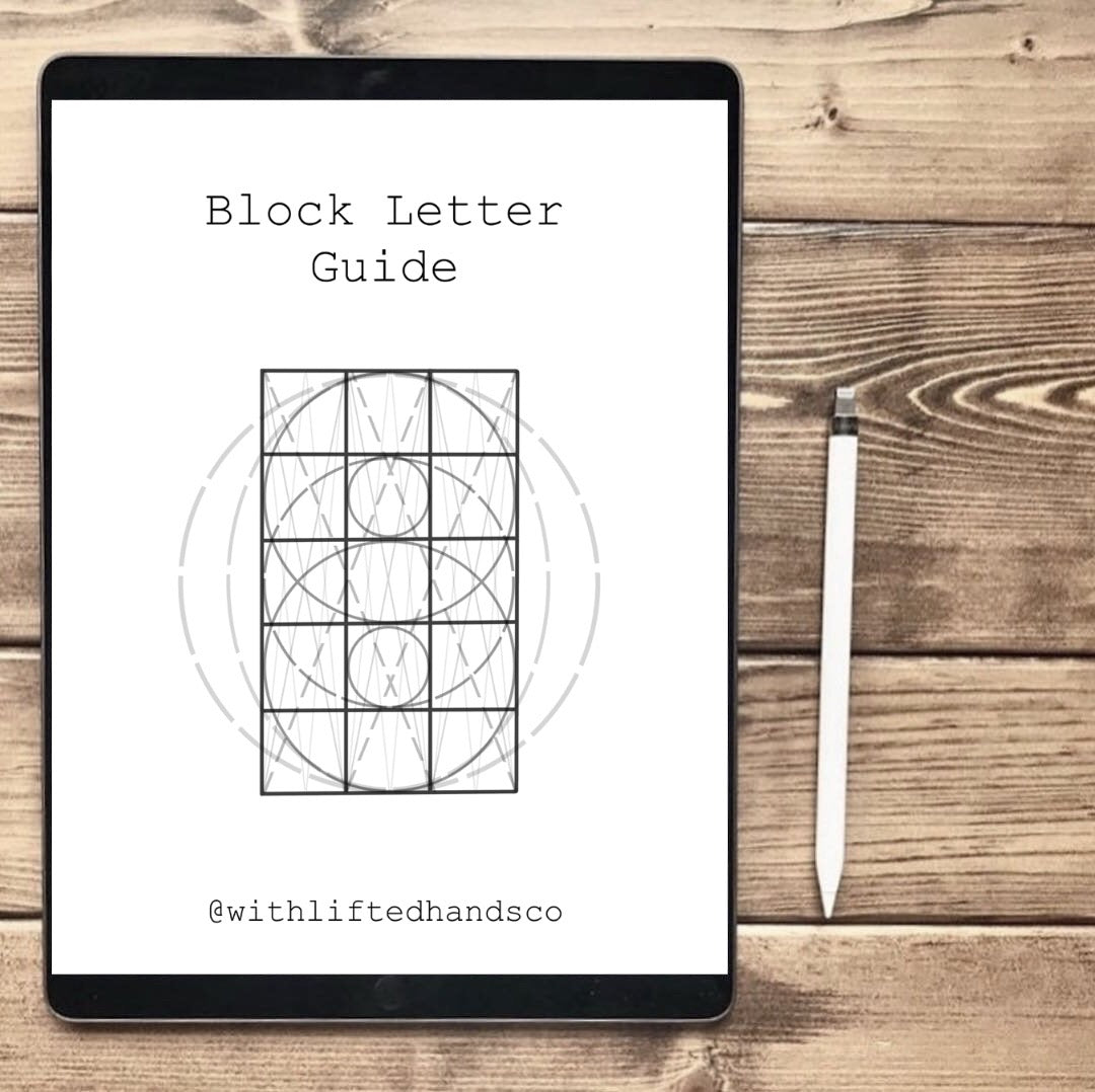 Block Letter Guide Brush | WithLiftedHandsCo