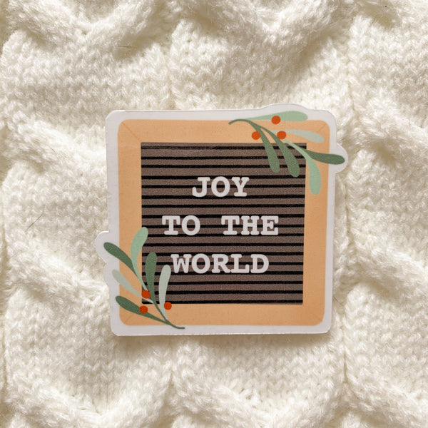 Joy to The World Vinyl Sticker - WithLiftedHandsCo