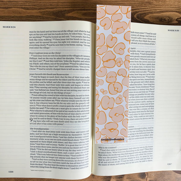 Leopard Laminated Bookmark - WithLiftedHandsCo