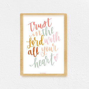 Trust in The Lord Print - WithLiftedHandsCo