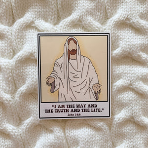 Jesus Polaroid Vinyl Sticker - WithLiftedHandsCo